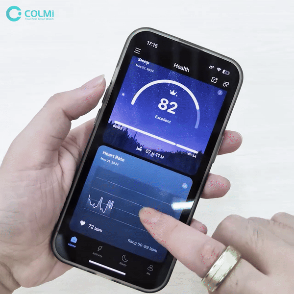 COLMI Health Track Smart Ring with Charging Case