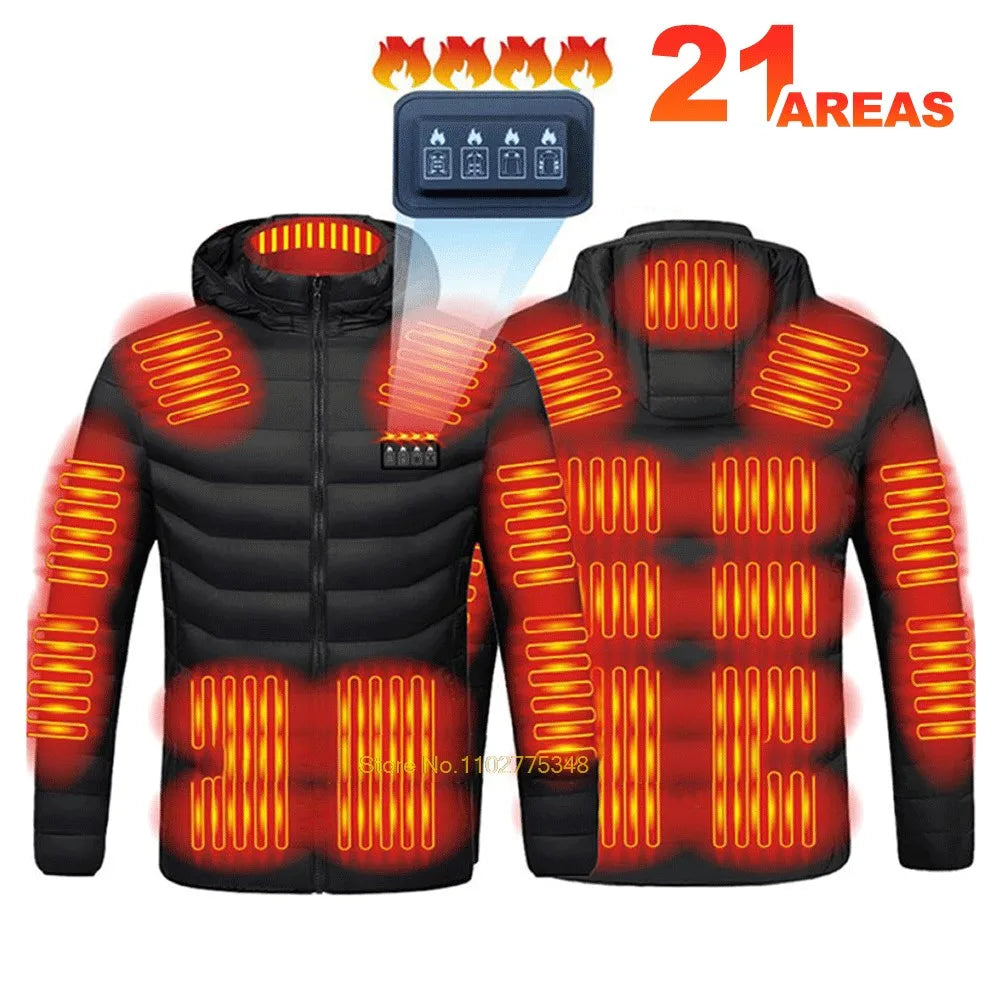 USB Heated Winter Jacket With Powerbank