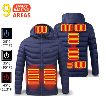 USB Heated Winter Jacket With Powerbank