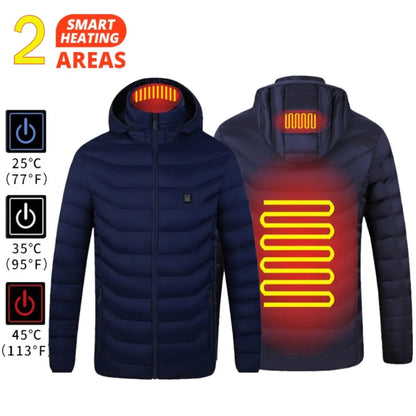 USB Heated Winter Jacket With Powerbank