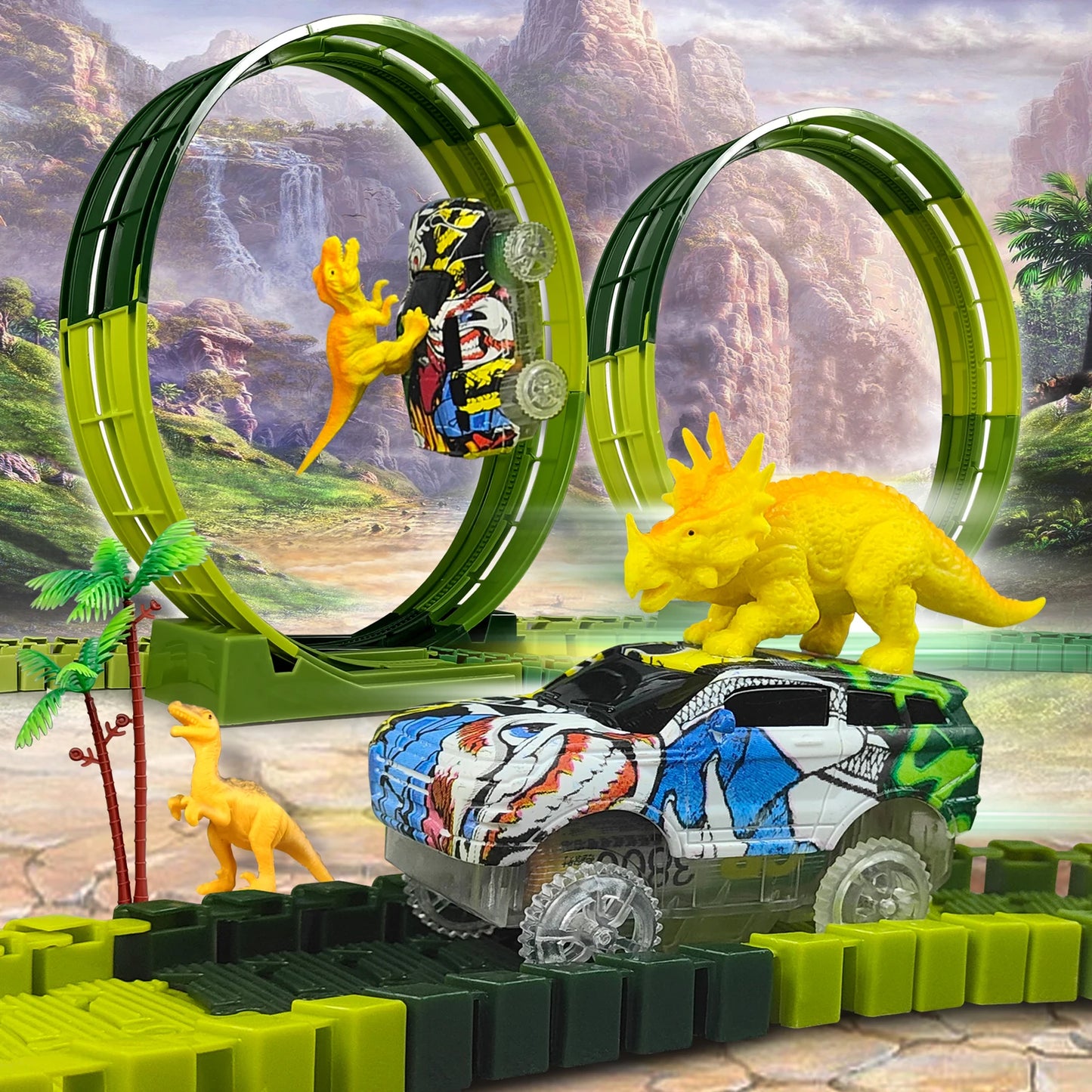 Dino Electric Track Car Set