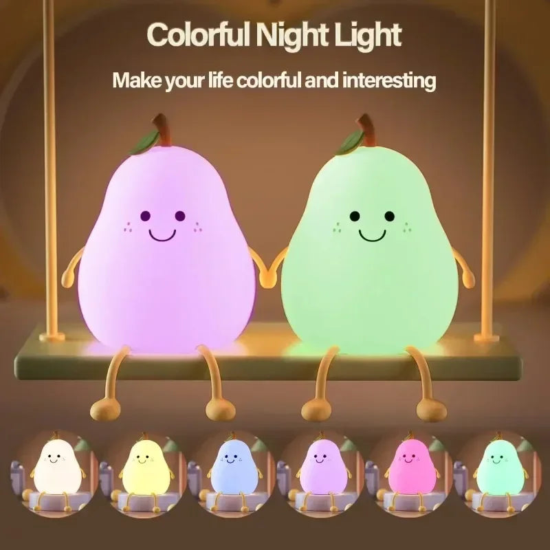 Squishy Pear Night Light Delight