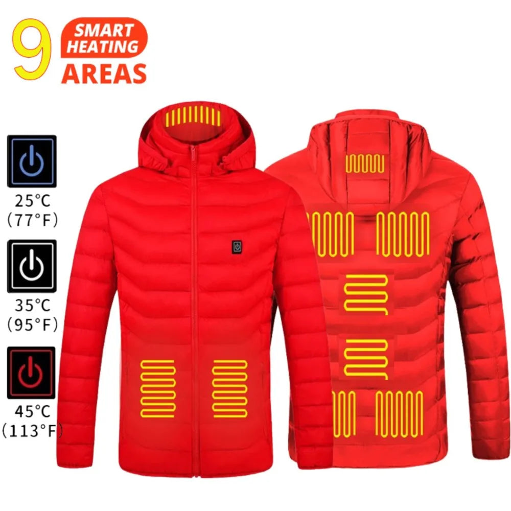 USB Heated Winter Jacket With Powerbank