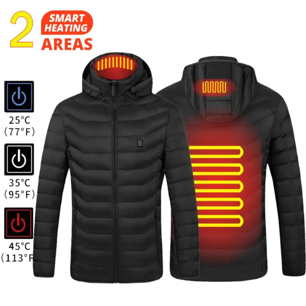 USB Heated Winter Jacket With Powerbank