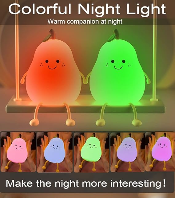 Squishy Pear Night Light Delight